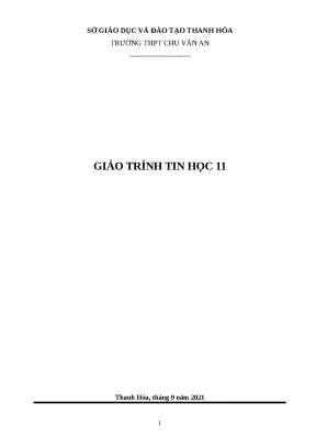 Giáo trình 11 chu văn an