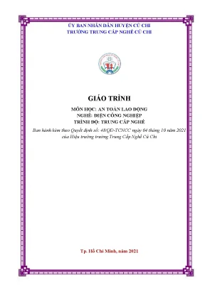 Giáo trình an toàn lao động nghề điện công nghiệp trình độ trung cấp nghề