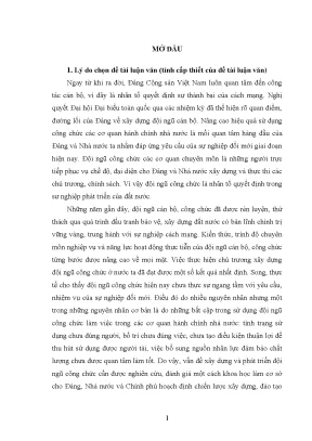Luận văn sử dụng công chức các cơ quan chuyên môn thuộc ủy ban nhân dân huyện hoài đức thành phố hà nội