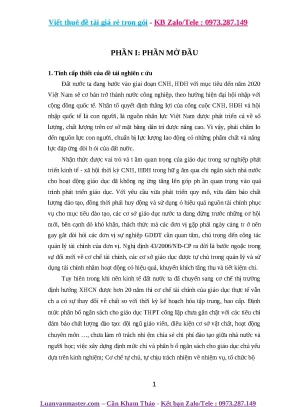 Luận văn hoàn thiện công tác quản lý tài chính ở các trường trung học phổ thông công lập trên trên địa bàn thành phố huế