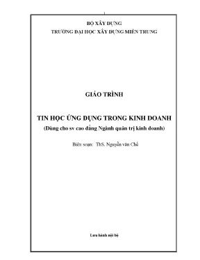 Giáo trình tin học ứng dụng trong kinh doanh
