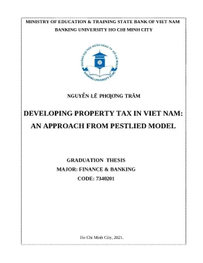 1198 developing property tax in viet nam an approach from pestlied modelbachelor luận văn tcnh nguyễn lê phương trâm trần nguyễn minh hải supervisor tp h
