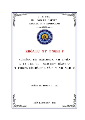 Khóa luận tốt nghiệp nghiên cứu sự hài lòng của học viên đối với chất lượng dịch vụ đào tạo tại trung tâm đào tạo và tư vấn hồng đức