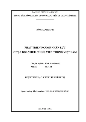 Luận văn thạc sĩ phát triển nguồn nhân lực ở tập đoàn bưu chính viễn thông việt nam