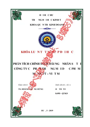 Phân tích chính sách đãi ngộ nhân sự tại công ty cổ phần thương mại dược phẩm mạnh tý việt mỹ