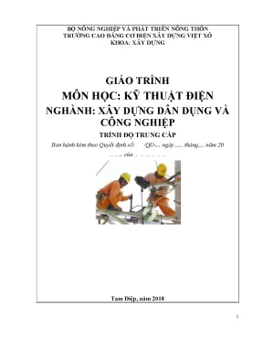 Giáo trình kỹ thuật điện nghề xây dựng dân dụng và công nghiệp trung cấp