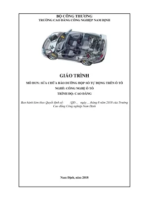 Giáo trình sửa chưa bảo dưỡng hộp số tự động