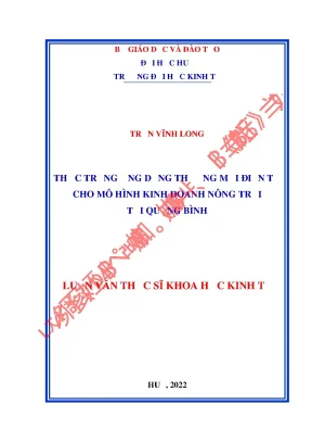 Thực trạng ứng dụng thương mại điện tử cho mô hình kinh doanh nông trại tại quảng bình