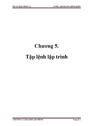 Chương 5 tập lệnh lập trình