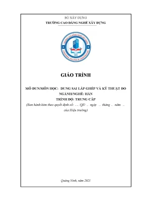 Giáo trình dung sai lắp ghép và kỹ thuật đo nghề hàn trung cấp