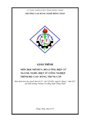 Giáo trình đo lường điện tử nghề điện tử công nghiệp cđtc