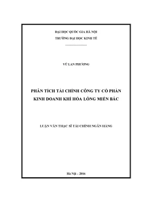 Luận văn thạc sĩ phân tích tình hình tài chính của công ty cổ phần kinh doanh khí hóa lỏng miền bắc