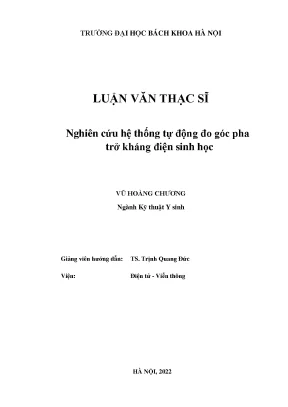 Nghiên cứu hệ thống tự động đo góc pha trở kháng điện sinh học