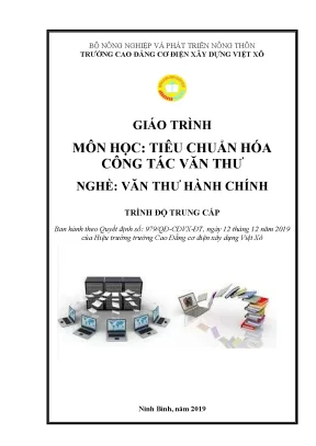 Giáo trình tiêu chuẩn hóa công tác văn thư nghề văn thư hành chính trung cấp