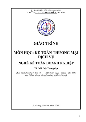Giáo trình kế toán thương mại dịch vụ nghề kế toán doanh nghiệp trình độ trung cấp