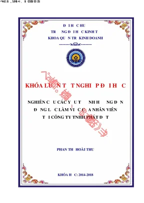 Nghiên cứu các yếu tố ảnh hưởng đến động lực làm việc của nhân viên tại công ty tnhh phát đạt