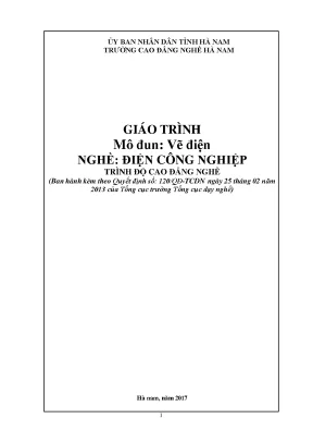 Giáo trình vẽ điện nghề điện công nghiệp trung cấp
