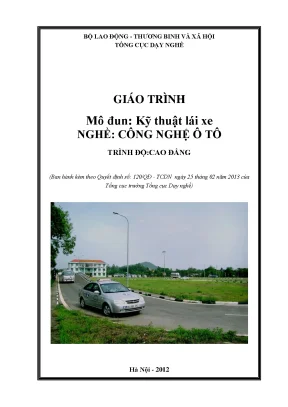 Giáo trình kỹ thuật thuật lái xe công nghệ ô tô