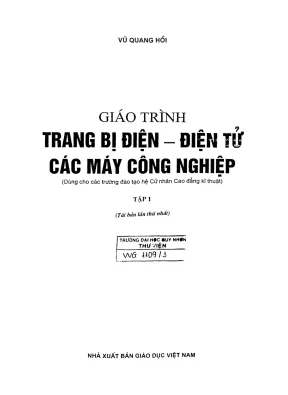 Giáo trình trang bị điện điển tử các máy công nghiệp