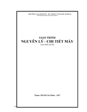 Giáo trình nguyên lý chi tiết máy