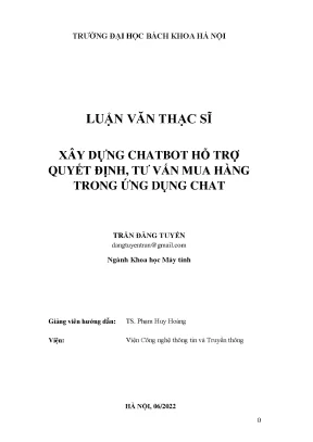 Xây dựng chatbot hỗ trợ quyết định tư vấn mua hàng trong ứng dụng chat