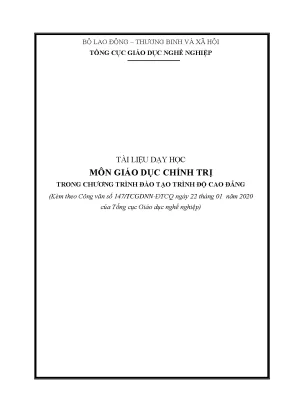Tài liệu dạy học môn giáo dục chính trị trình độ cao đẳng