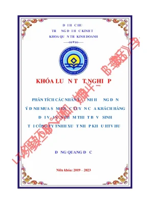 Phân tích các nhân tố ảnh hưởng đến ý định mua sắm trực tuyến của khách hàng đối với sản phẩm thiết bị vệ sinh tại công ty tnhh xuất nhập khẩu htv huế