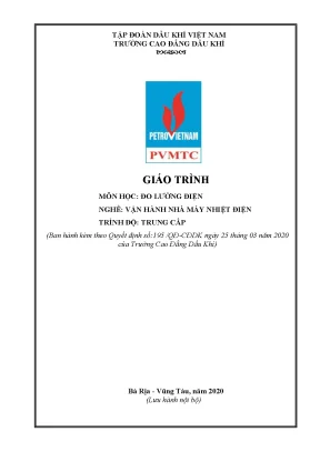Giáo trình đo lường điện nghề vận hành nhà máy nhiệt điện trình độ trung cấp
