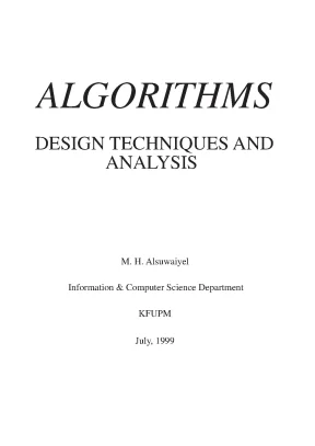 Algorithms design techniques and analysis