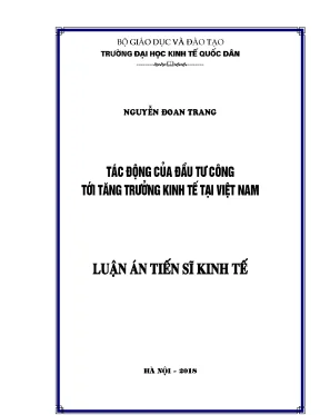 Tác động của đầu tư công tới tăng trưởng kinh tế việt nam
