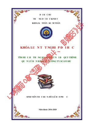 Khóa luận tốt nghiệp tìm hiểu hệ thống kiểm soát nội bộ quy trình quản lý đơn hàng tại công ty scavi huế