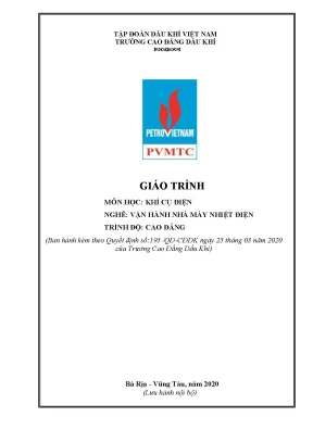 Giáo trình khí cụ điện nghề vận hành nhà máy nhiệt điện trình độ cao đẳng