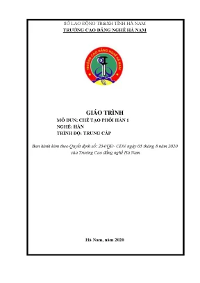 Giáo trình chế tạo phôi hàn 1 nghề hàn trung cấp