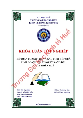 Kế toán doanh thu và xác định kết quả kinh doanh tại công ty xăng dầu thừa thiên huế