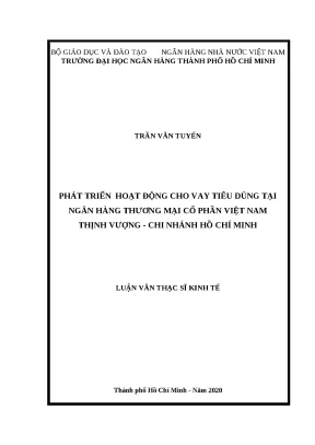 0436 phát triển hoạt động cho vay tiêu dùng tại nhtm cp thịnh vượng chi nhánh hcm luận văn thạc sĩ tcnh trần văn tuyển đào lê kiều oanh tp hcm đh nh h