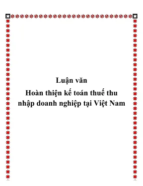 Bài luận văn tốt nghiệp kế toán thuế