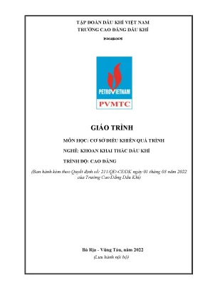 Giáo trình cơ sở điều khiển quá trình nghề khoan khai thác dầu khí cao đẳng