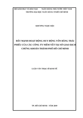 1215 đẩy mạnh hoạt động huy động vốn bằng trái phiếu của các cty niêm yết tại sgd ck tp hcm luận văn thạc sĩ tcnh khương ngọc hậu nguyễn ngọc thạch tp hc