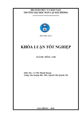 A study on translation of english terms relating to hotel management into vietnamese 1