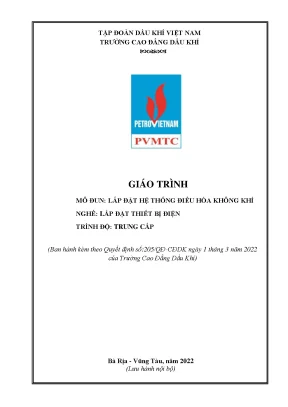 Giáo trình lắp đặt hệ thống điều hòa không khí nghề lắp đặt thiết bị điện trung cấp