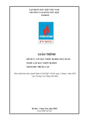 Giáo trình lắp đặt thiết bị điện dân dụng nghề lắp đặt thiết bị điện trung cấp