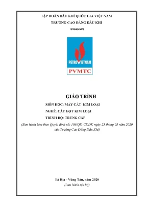 Giáo trình máy cắt kim loại nghề cắt gọt kim loại trình độ trung cấp
