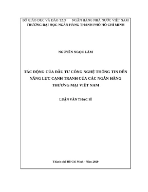 0237 tác động của đầu tư công nghệ thông tin đến năng lực cạnh tranh các nhtm việt nam luận văn thạc sĩ tcnh nguyễn ngọc lâm đặng văn dân tp hcm đh nh hc