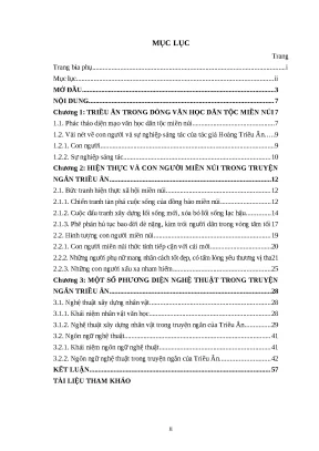 Khóa luận đặc điểm truyện ngắn triều ân