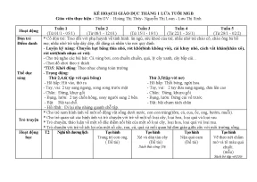 Kế hoạch giáo dục tháng 01 lứa tuổi mẫu giáo bé