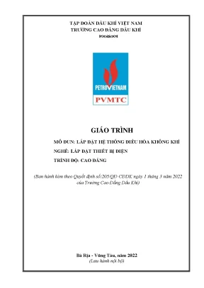 Giáo trình lắp đặt hệ thống điều hòa không khí nghề lắp đặt thiết bị điện cao đẳng