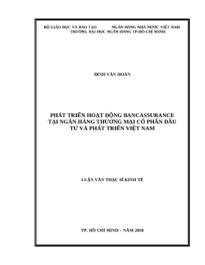 0452 phát triển hoạt động bancassurance tại nhtm cp đầu tư và phát triển việt nam luận văn thạc sĩ tcnh đinh văn hoàn nguyễn hoàng vĩnh lộc tp hcm đh nh