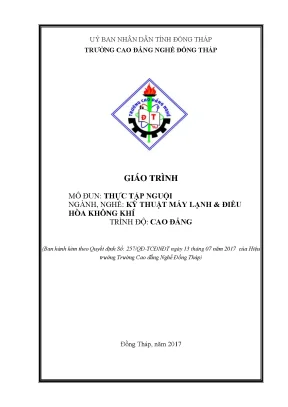 Giáo trình thực tập nguội nghề kỹ thuật máy lạnh và điều hòa không khí cao đẳng