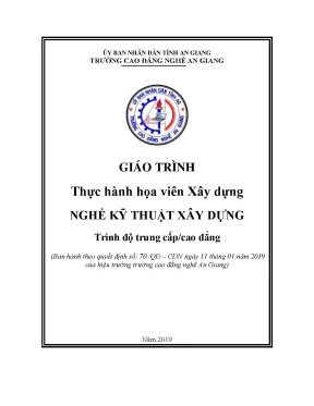 Giáo trình thực hành họa viên xây dựng nghề kỹ thuật xây dựng trình độ cđtc