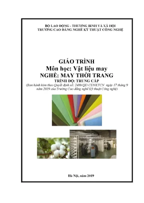 Giáo trình vật liệu may nghề may thời trang trung cấp